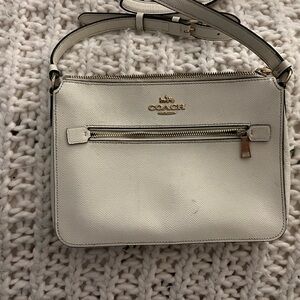 Coach Cream Leather Crossbody Bag